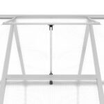 Gewächshaus mit Fundamentrahmen Silber 224x169x202cm Aluminimum – Bild 9