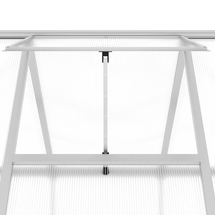 Gewächshaus mit Fundamentrahmen Silber 224x169x202cm Aluminimum – Bild 9
