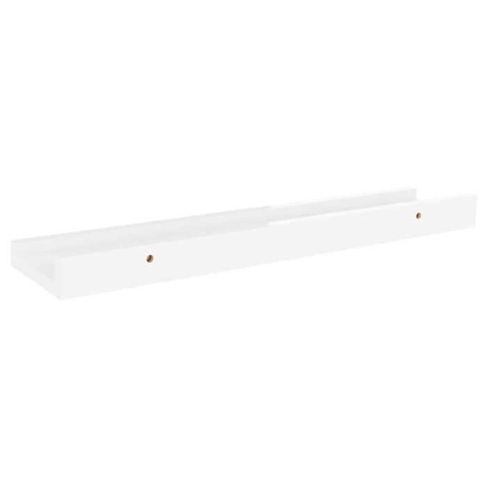 Wandregale 2 Stk. Hochglanz-Weiss 40x9x3 cm – Bild 6