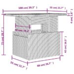 10-teiliges Gartensofa-Set mit Kissen, schwarzes Polyrattan – Bild 10