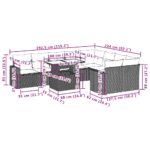 10-teiliges Gartensofa-Set mit Kissen – Bild 10
