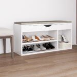Schuhbank mit Kissen