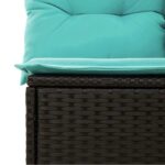 10-teiliges Gartensofa-Set mit Kissen, schwarzes Polyrattan – Bild 10