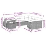 10-teiliges Gartensofa-Set mit Kissen – Bild 10