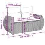 10-teiliges Gartensofa-Set mit Kissen – Bild 12