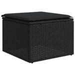 9-tlg. Garten-Sofagarnitur mit Kissen Schwarz Poly Rattan – Bild 6
