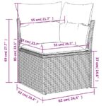 10-tlg. Garten-Sofagarnitur mit Kissen Schwarz Poly Rattan – Bild 13
