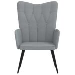 Relaxsessel Dunkelgrau Stoff – Bild 3