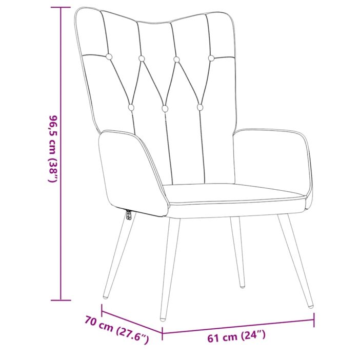Relaxsessel Dunkelgrau Stoff – Bild 8