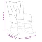 Schaukelsessel Hellgrau Stoff – Bild 8