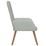 Relaxsessel Hellgrau Samt – Bild 4