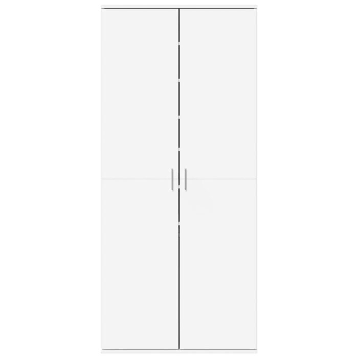 Schuhschrank Weiss 80×39×178 cm Holzwerkstoff – Bild 3