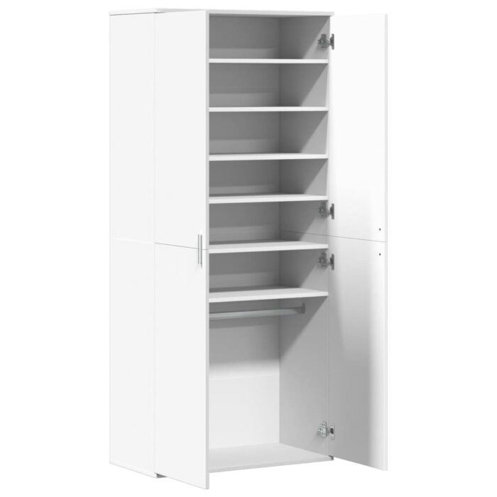 Schuhschrank Weiss 80×39×178 cm Holzwerkstoff – Bild 7