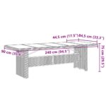 9-tlg. Garten-Bistro-Set mit Kissen Braun Poly Rattan – Bild 9