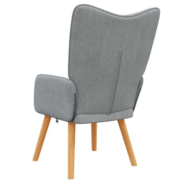 Relaxsessel Hellgrau Stoff – Bild 5