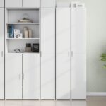 Highboard Weiss 30x42,5x185 cm Holzwerkstoff