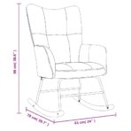 Schaukelsessel Hellgrau Samt – Bild 8