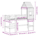 Hochbett - Massivholz Kiefer – Bild 12