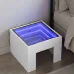 Nachttisch mit Infinity-LED Sonoma-Eiche 40x40x30 cm