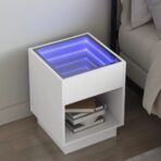 Nachttisch mit Infinity-LED Sonoma-Eiche 40x40x50 cm
