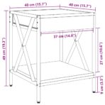 Nachttisch mit Infinity-LED Schwarz 40x40x49 cm – Bild 13