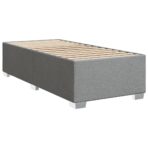 Boxspringbett mit Matratze Hellgrau 80x200 cm Stoff – Bild 5
