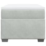 Boxspringbett mit Matratze Hellgrau 80x200 cm Samt – Bild 4