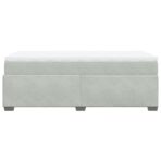 Boxspringbett mit Matratze Hellgrau 80x200 cm Samt – Bild 8