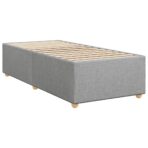Boxspringbett mit Matratze Hellgrau 80x200 cm Stoff – Bild 5