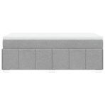 Boxspringbett mit Matratze Hellgrau 80x200 cm Stoff – Bild 8