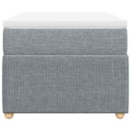 Boxspringbett mit Matratze Hellgrau 80x200 cm Stoff – Bild 4