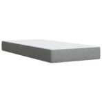 Boxspringbett mit Matratze Hellgrau 80x200 cm Stoff – Bild 8