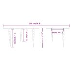 Eiszapfen-Lichterkette 40-tlg. Warmweiss Acryl Fernbedienung – Bild 12