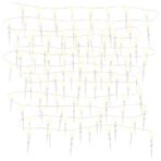 Eiszapfen-Lichterkette 40-tlg. Warmweiss Acryl Fernbedienung – Bild 8