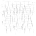 Eiszapfen-Lichterkette 40-tlg. Warmweiss Acryl Fernbedienung – Bild 9