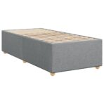 Boxspringbett mit Matratze Hellgrau 80x200 cm Stoff – Bild 7