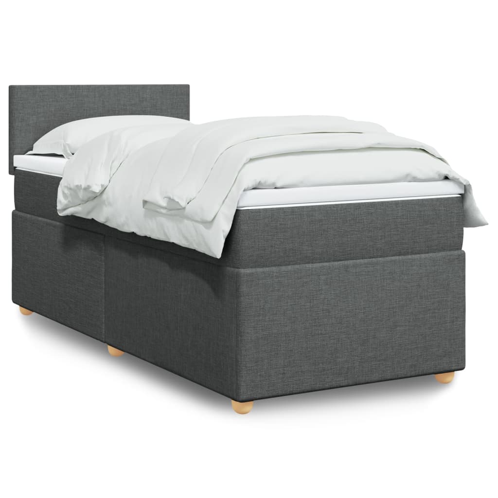3286856_1.jpg Boxspringbett mit Matratze Dunkelgrau Stoff – Bild 1