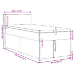 Boxspringbett mit Matratze Dunkelgrau Stoff – Bild 13