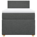 Boxspringbett mit Matratze Dunkelgrau Stoff – Bild 4