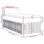 Boxspringbett mit Matratze Hellgrau 80x200 cm Samt – Bild 13