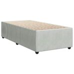 Boxspringbett mit Matratze Hellgrau 80x200 cm Samt – Bild 6
