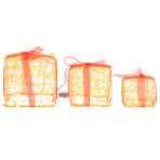 LED-Geschenkboxen 3 Stk. Weihnachtsdekoration Kaltweiss – Bild 5