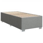 Boxspringbett mit Matratze Hellgrau 80x200 cm Stoff – Bild 8