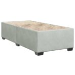 Boxspringbett mit Matratze Hellgrau 80x200 cm Samt – Bild 10