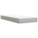 Boxspringbett mit Matratze Hellgrau 80x200 cm Samt – Bild 12