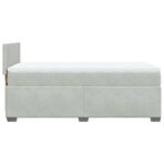 Boxspringbett mit Matratze Hellgrau 80x200 cm Samt – Bild 7