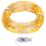 LED-Lichterdraht 40 m 400 LED Warmweiss 8 Funktionen