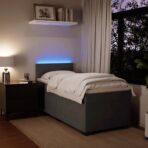 Boxspringbett mit Matratze Dunkelgrau Samt – Bild 4