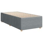 Boxspringbett mit Matratze Hellgrau 80x200 cm Stoff – Bild 9