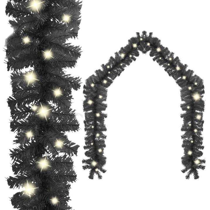 329189_1.jpg Weihnachtsgirlande mit LED 10 m Schwarz – Bild 1
